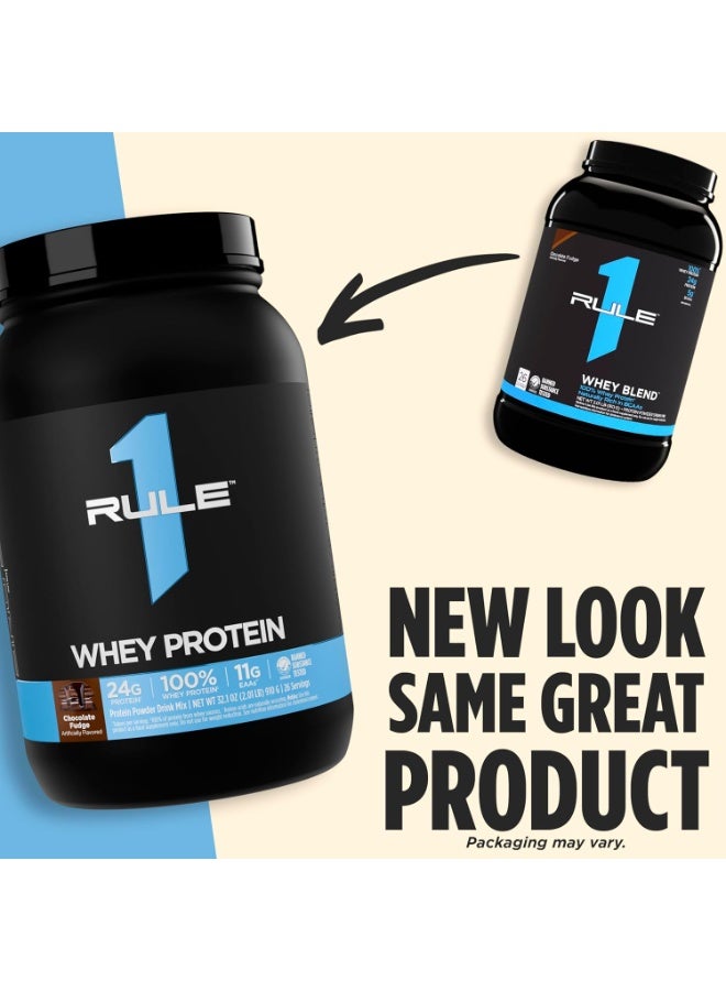 Rule1 whey Protein Chocolate Fudge, 2.01 LB, Fast-Acting 24g Protein Per Serving - Image 4